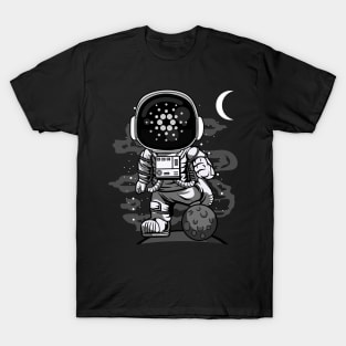 Astronaut ADA Cardano Coin To The Moon Crypto Token Cryptocurrency Wallet Birthday Gift For Men Women Kids T-Shirt